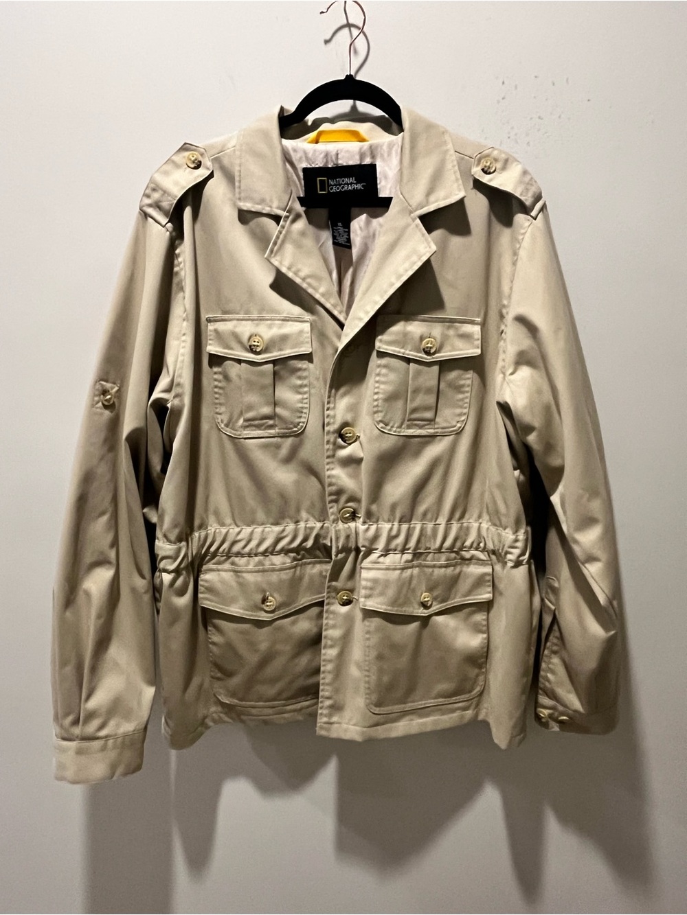 National Geographic Men’s Safari Field Jacket 100% Cotton XL Outdoor Adventure